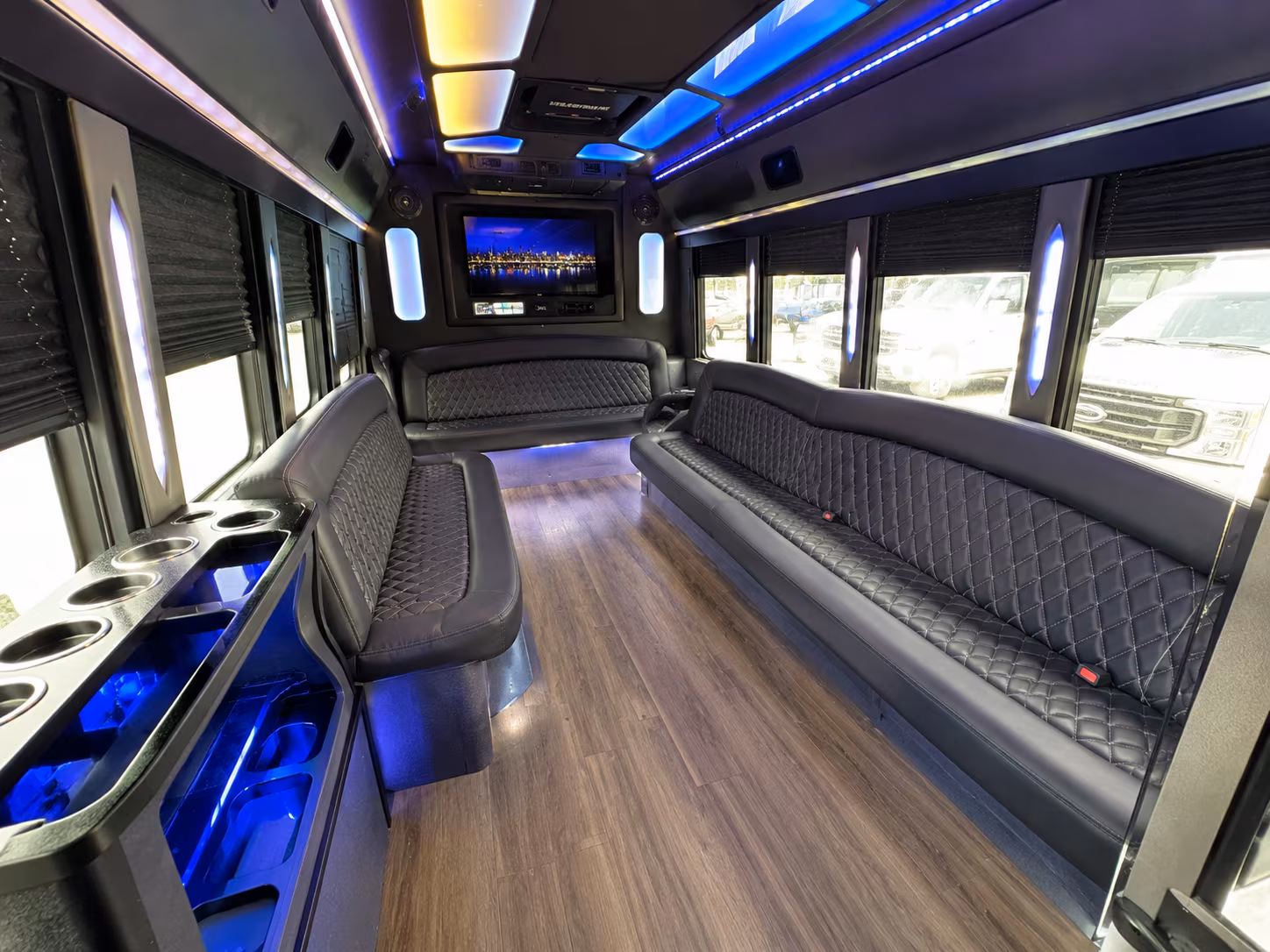 Dearborn Birthday, Sweet 16, & Quinceañera Transportation party bus interior