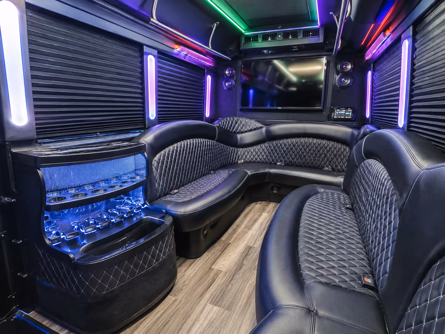 Dearborn Concert & Music Festival Transportation party bus interior