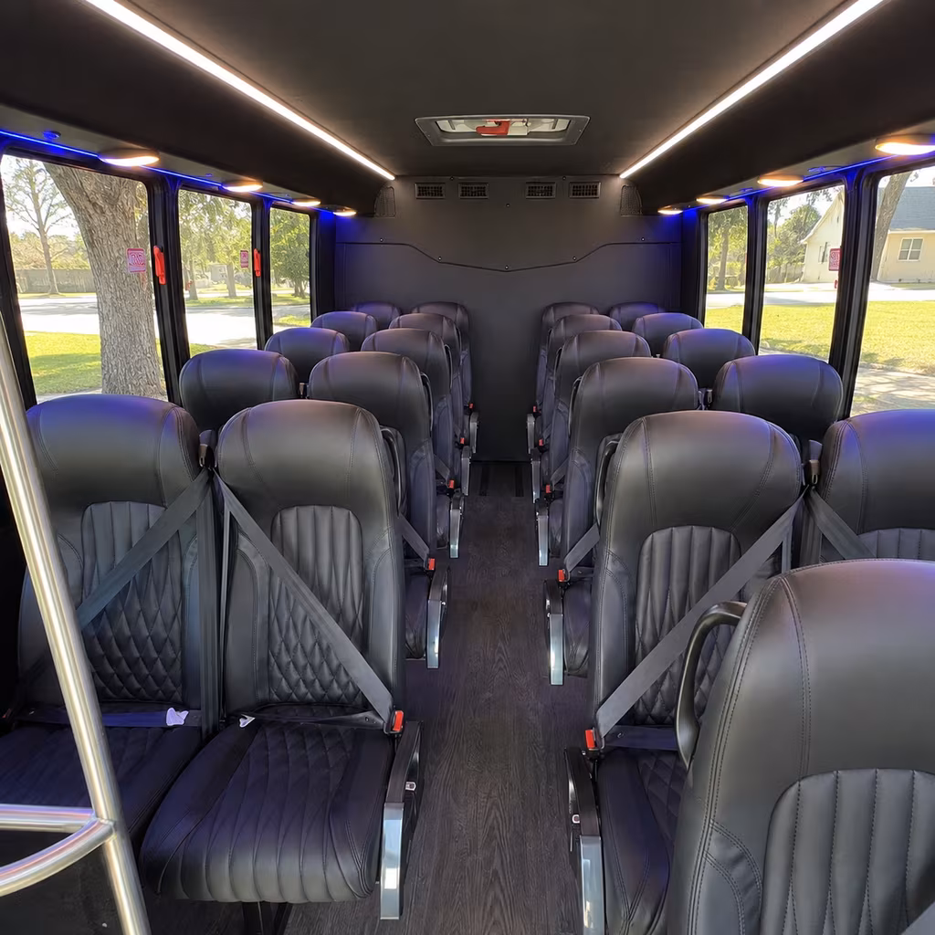 Dearborn Corporate Transportation party bus interior