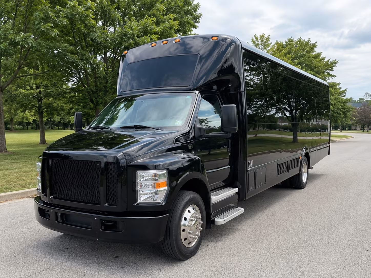 Dearborn Private Event Transportation party bus interior