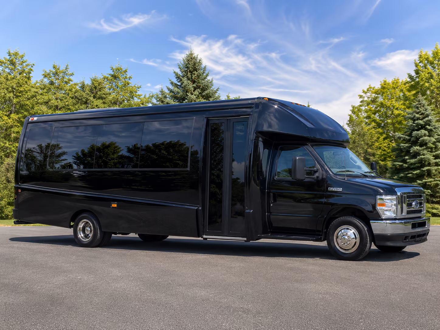 Dearborn School Event Transportation party bus exterior