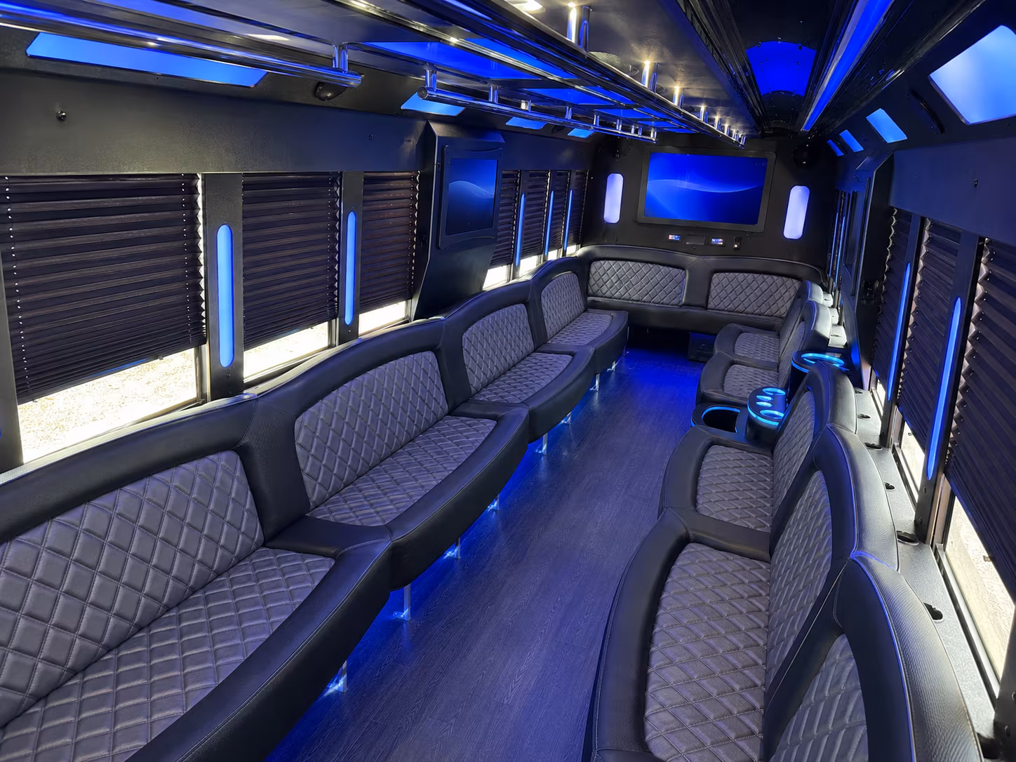 Dearborn Sporting Event Transportation party bus interior