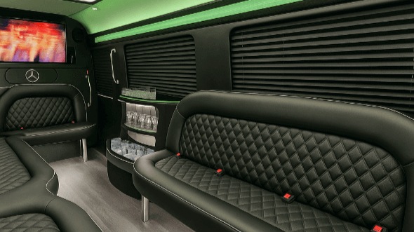 Interior of Dearborn Party Bus Company's 18 Passenger Party Bus in Dearborn