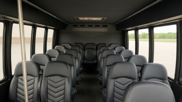 Interior of Charter Bus Company Dearborn's 28 Passenger Minibus in Dearborn