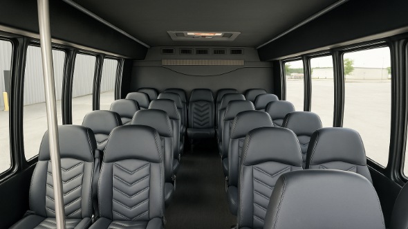 Interior of Charter Bus Company Dearborn's 30 Passenger Minibus in Dearborn