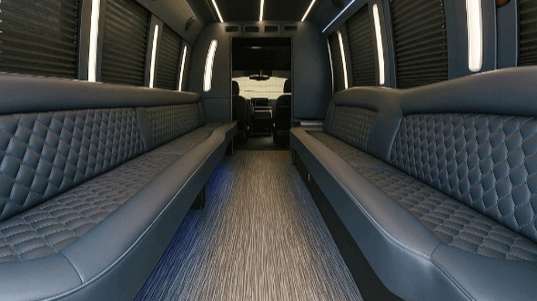 Interior of Charter Bus Company Southgate's 30 Passenger Party Bus in Southgate