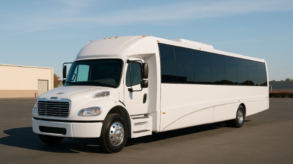 Exterior of Charter Bus Company Westland's 30 Passenger Party Bus in Westland