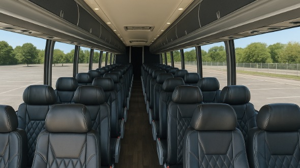Interior of Charter Bus Company Dearborn's 45 Passenger Charter Bus in Dearborn