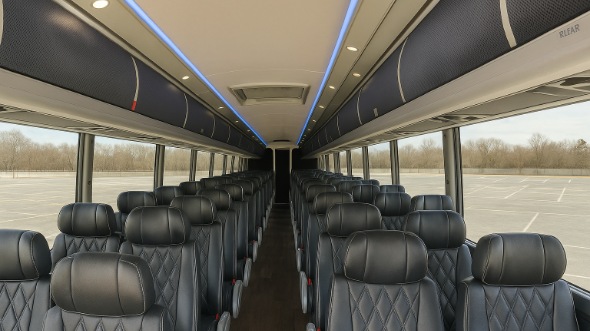 Interior of Charter Bus Company Dearborn's 47 Passenger Charter Bus in Dearborn