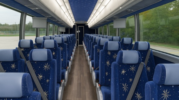 Interior of Charter Bus Company Dearborn's ADA Charter Bus in Dearborn